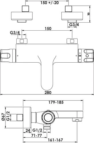 Thermostatique Bain-douche C3 Ev'O - ROLF 2 Thermostatique Bain-douche C3 Ev'O - ROLF – Image 2