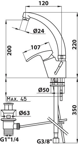 Mitigeur De Lavabo Bec Haut Access'O - ROLF 2 Mitigeur De Lavabo Bec Haut Access'O - ROLF â Image 2