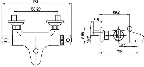 Thermostatique Bain-douche Prim'O - ROLF 2 Thermostatique Bain-douche Prim'O - ROLF – Image 2