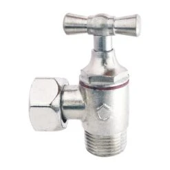 Robinet D'arrêt WC équerre Monobloc Nickelé - PRONORM 6 Robinet D'arrêt WC équerre Monobloc Nickelé - PRONORM -Salle De Bain Fournitures 153 44 3