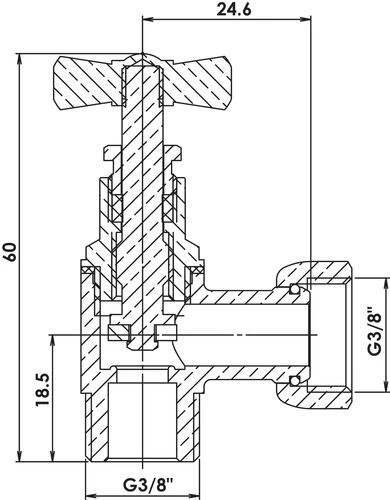 Robinet D'arrêt WC équerre à Presse étoupe Nickelé - PRONORM 4 Robinet D'arrêt WC équerre à Presse étoupe Nickelé - PRONORM – Image 4