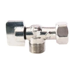 Robinet D'arrêt WC équerre à Boisseau Sphérique Nickelé - PRONORM -Salle De Bain Fournitures 173 12 3