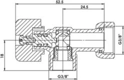 Robinet D'arrêt WC équerre à Boisseau Sphérique Nickelé - PRONORM -Salle De Bain Fournitures 173 12 4