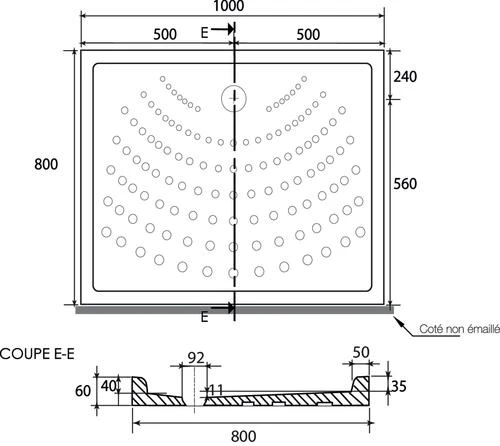 Receveur De Douche Céramique Extra-plat 6 Cm Blanc 80x100cm 2 Receveur De Douche Céramique Extra-plat 6 Cm Blanc 80x100cm – Image 2