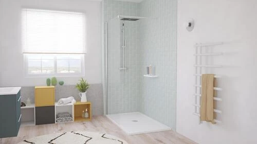 Receveur De Douche Extra-plat En Béton De Synthèse 80x140cm - ELMER 2 Receveur De Douche Extra-plat En Béton De Synthèse 80x140cm - ELMER – Image 2