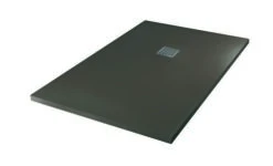Receveur De Douche Résine De Synthèse Mina Gris Anthracite 100x120 - ELMER