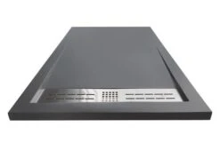 Receveur De Douche Caniveau Résine De Synthèse Kori Gris Anthracite 90x140 - ELMER