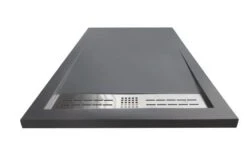 Receveur De Douche Caniveau Résine De Synthèse Kori Gris Anthracite 90x160 - ELMER