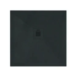 Receveur De Douche Résine De Synthèse Recea Noir 90x90 - ELMER