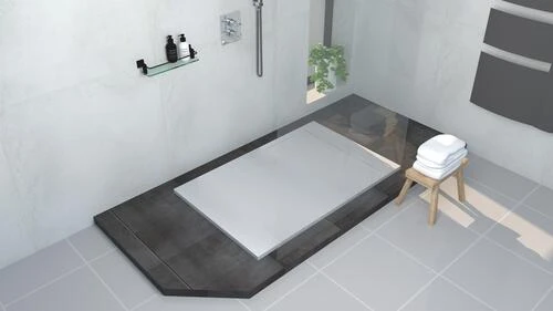 Receveur De Douche Caniveau Résine De Synthèse Runa Blanc 80x140 - ELMER 2 Receveur De Douche Caniveau Résine De Synthèse Runa Blanc 80x140 - ELMER – Image 2