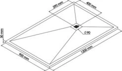 Receveur De Douche Résine De Synthèse Recea Blanc 90x120 - ELMER -Salle De Bain Fournitures 201010615 4