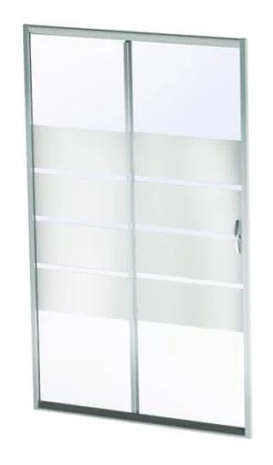 Paroi De Douche 2 Volets Coulissants 120cm Profilés Chromés Eris 2 - ELMER