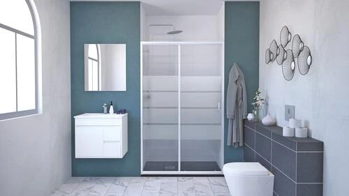 Paroi De Douche 2 Volets Coulissants 120cm Profilés Chromés Eris 2 - ELMER 2 Paroi De Douche 2 Volets Coulissants 120cm Profilés Chromés Eris 2 - ELMER – Image 2