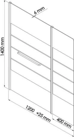 Pare-baignoire 2 Volets 140x120cm 3 Bandes Blanches - ELMER 5 Pare-baignoire 2 Volets 140x120cm 3 Bandes Blanches - ELMER -Salle De Bain Fournitures 201510502 3