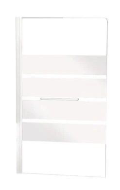 Pare-baignoire 1 Volet 140x85cm 4 Bandes Givrées - ELMER