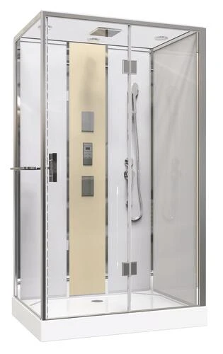 Cabine De Douche Accès De Face Avec Toit 80x120cm - ELMER 1 Cabine De Douche Accès De Face Avec Toit 80x120cm - ELMER