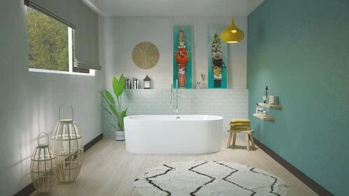 Baignoire îlot Acrylique Blanc - ELMER 2 Baignoire îlot Acrylique Blanc - ELMER – Image 2