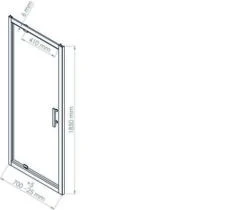 Paroi De Douche Porte Pivotante Enlok 70cm - ELMER -Salle De Bain Fournitures 203010105 3