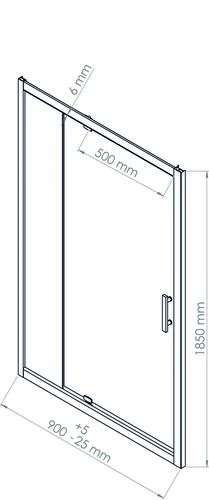 Paroi De Douche Porte Pivotante Enlok 90 Cm - ELMER 3 Paroi De Douche Porte Pivotante Enlok 90 Cm - ELMER â Image 3