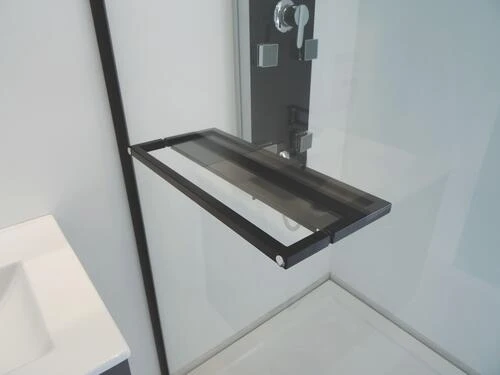 Écran De Douche Fixe Profilé Noir Versus 90cm - ELMER 5 Écran De Douche Fixe Profilé Noir Versus 90cm - ELMER – Image 5