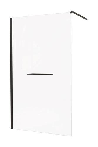 Écran De Douche Fixe Profilé Noir Versus 120cm - ELMER 1 Écran De Douche Fixe Profilé Noir Versus 120cm - ELMER