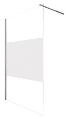 Écran De Douche Fixe Profilé Chromé Frostee 120cm - ELMER