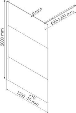 Écran De Douche Fixe Profilé Chromé Frostee 120cm - ELMER -Salle De Bain Fournitures 203010142 3