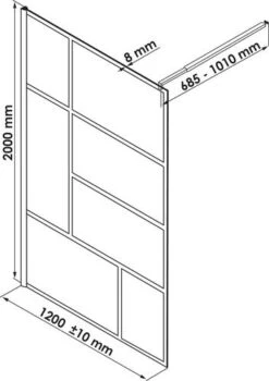 Écran De Douche Fixe Temper 120cm - ELMER 7 Écran De Douche Fixe Temper 120cm - ELMER -Salle De Bain Fournitures 203010144 4
