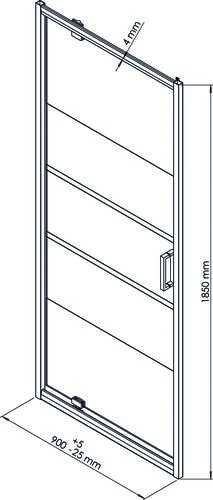 Paroi De Douche Porte Pivotante Aumea 90 Cm - ELMER 3 Paroi De Douche Porte Pivotante Aumea 90 Cm - ELMER – Image 3