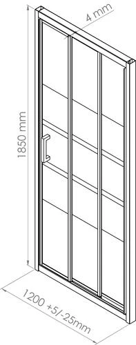 Paroi De Douche 3 Volets Coulissants Aumea 120 Cm - ELMER 3 Paroi De Douche 3 Volets Coulissants Aumea 120 Cm - ELMER – Image 3