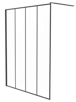 Écran De Douche Fixe Profilé Noir Verrière 140cm - ELMER