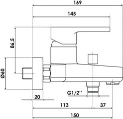 Mitigeur De Douche Authie -Salle De Bain Fournitures 24094 4