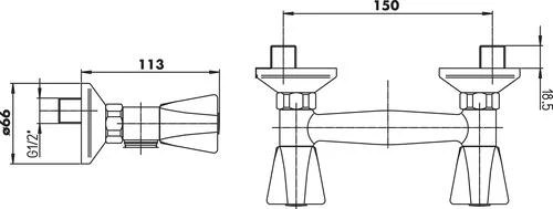 Mélangeur De Douche Primo Chromé - Classique 2 Mélangeur De Douche Primo Chromé - Classique – Image 2