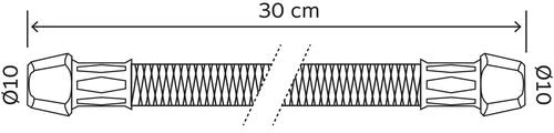 Flexible Sanitaire 2 Raccords Bicône 10 Pour Cuivre - Longueur 300 Mm - DN8 2 Flexible Sanitaire 2 Raccords Bicône 10 Pour Cuivre - Longueur 300 Mm - DN8 – Image 2