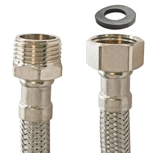 Flexible Sanitaire 1 écrou Tournant Femelle 20/27 - 1 Raccord Mâle 20/27 - Longueur 300 Mm - DN10 3 Flexible Sanitaire 1 écrou Tournant Femelle 20/27 - 1 Raccord Mâle 20/27 - Longueur 300 Mm - DN10 – Image 3