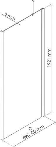 Retour Fixe Verre Transparent Selyna 90cm - ELMER 4 Retour Fixe Verre Transparent Selyna 90cm - ELMER – Image 4