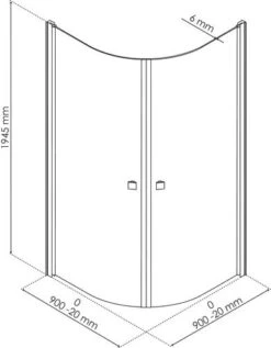 Paroi De Douche Quart De Cercle Verre Transparent Selyna 90cm - ELMER 6 Paroi De Douche Quart De Cercle Verre Transparent Selyna 90cm - ELMER -Salle De Bain Fournitures 303090 3