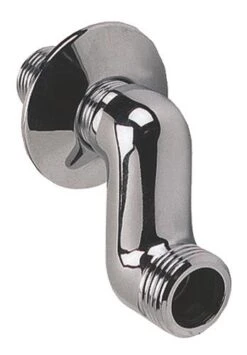 Raccord Laiton Chromé Contre Coudé Excentre 32 - Double Mâle 12/17- écrou 20/27