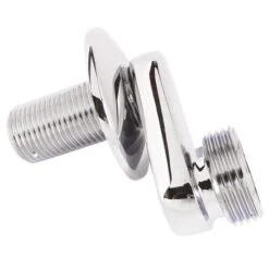 Raccord Laiton Chromé Contre Coudé Excentre 32 - Double Mâle 15/21- écrou 20/27 -Salle De Bain Fournitures 324 21 3