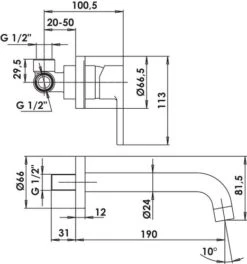 Mitigeur De Lavabo à Encastrer Ori'O - ROLF -Salle De Bain Fournitures 3306 4