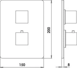 Set De Décoration Cuadr'O - Boîtier De Thermostatique De Douche - ROLF -Salle De Bain Fournitures 3312 3