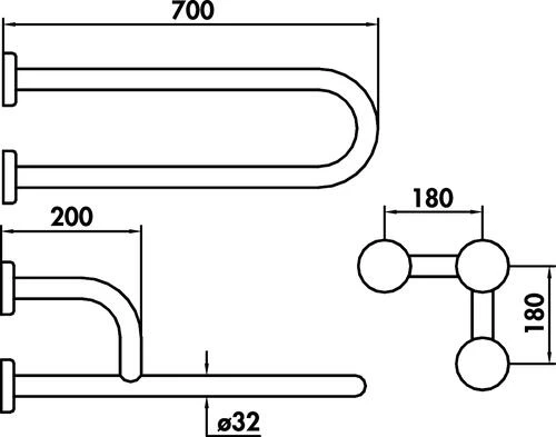 Barre D'appui Porte Serviette RH 2 Barre D'appui Porte Serviette RH â Image 2
