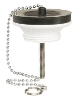 Bonde De Lavabo Plastique à Bouchon Avec Chaînette