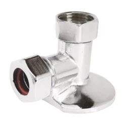 Coude Applique Laiton Chromé Avec écrou Prisonnier F15/21 -Salle De Bain Fournitures 379 14 3