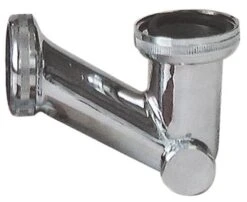 Siphon De Bidet Avec Bouchon De Visite Laiton Blanchi