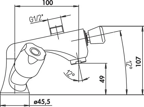 Mélangeur Bain-douche Monotrou Senso Ceram Chromé 2 Mélangeur Bain-douche Monotrou Senso Ceram Chromé – Image 2