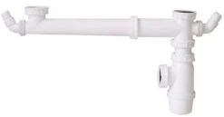 Tubulure Avec Siphon Pour évier 2 Cuves - VALENTIN