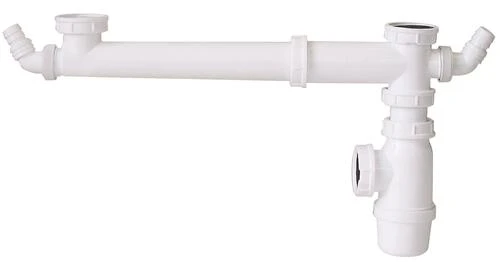 Tubulure Avec Siphon Pour évier 2 Cuves - VALENTIN 1 Tubulure Avec Siphon Pour évier 2 Cuves - VALENTIN