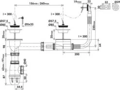 Vidage D'évier 2 Cuves Grès Avec Trop Plein
