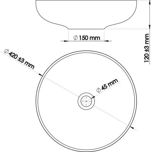 Vasque à Poser Solid Surface ø42cm Cafe Creme 2 Vasque à Poser Solid Surface ø42cm Cafe Creme – Image 2